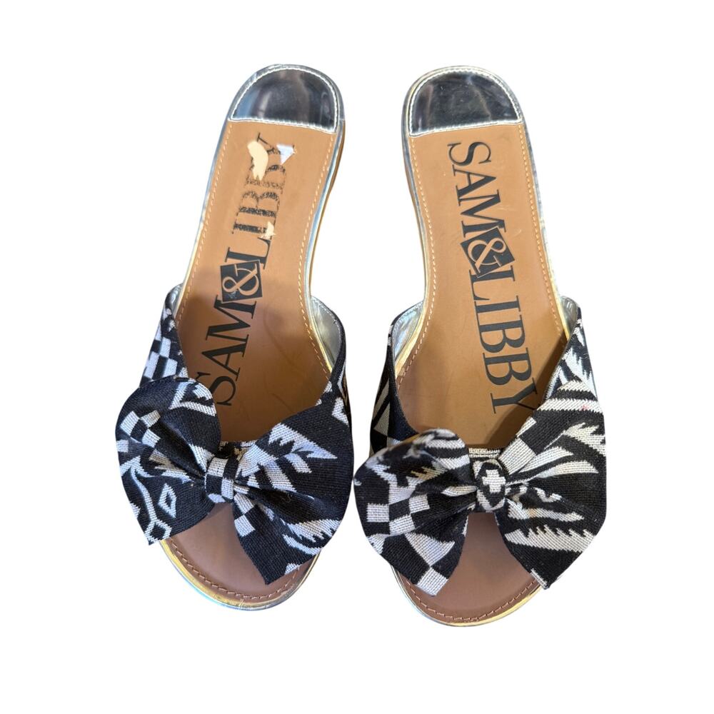 Sam & Libby Harper Bow Slide Sandal Size 10